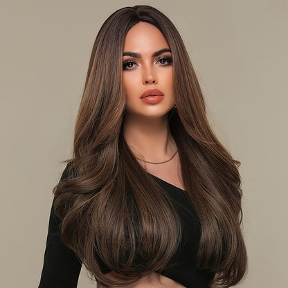 Long Wavy Brown Wig