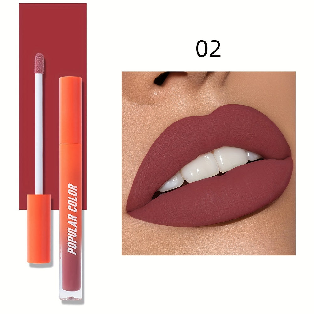 Beauty Matte Lip Gloss Glitter 19 Colors Long Lasting Moisturizing Liquid Makeup Rouge Lip Glaze Cosmetic, Liquid Lipstick, Lip Makeup For Music Festival