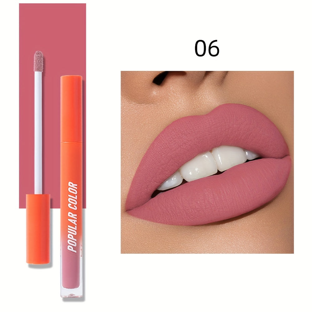 Beauty Matte Lip Gloss Glitter 19 Colors Long Lasting Moisturizing Liquid Makeup Rouge Lip Glaze Cosmetic, Liquid Lipstick, Lip Makeup For Music Festival
