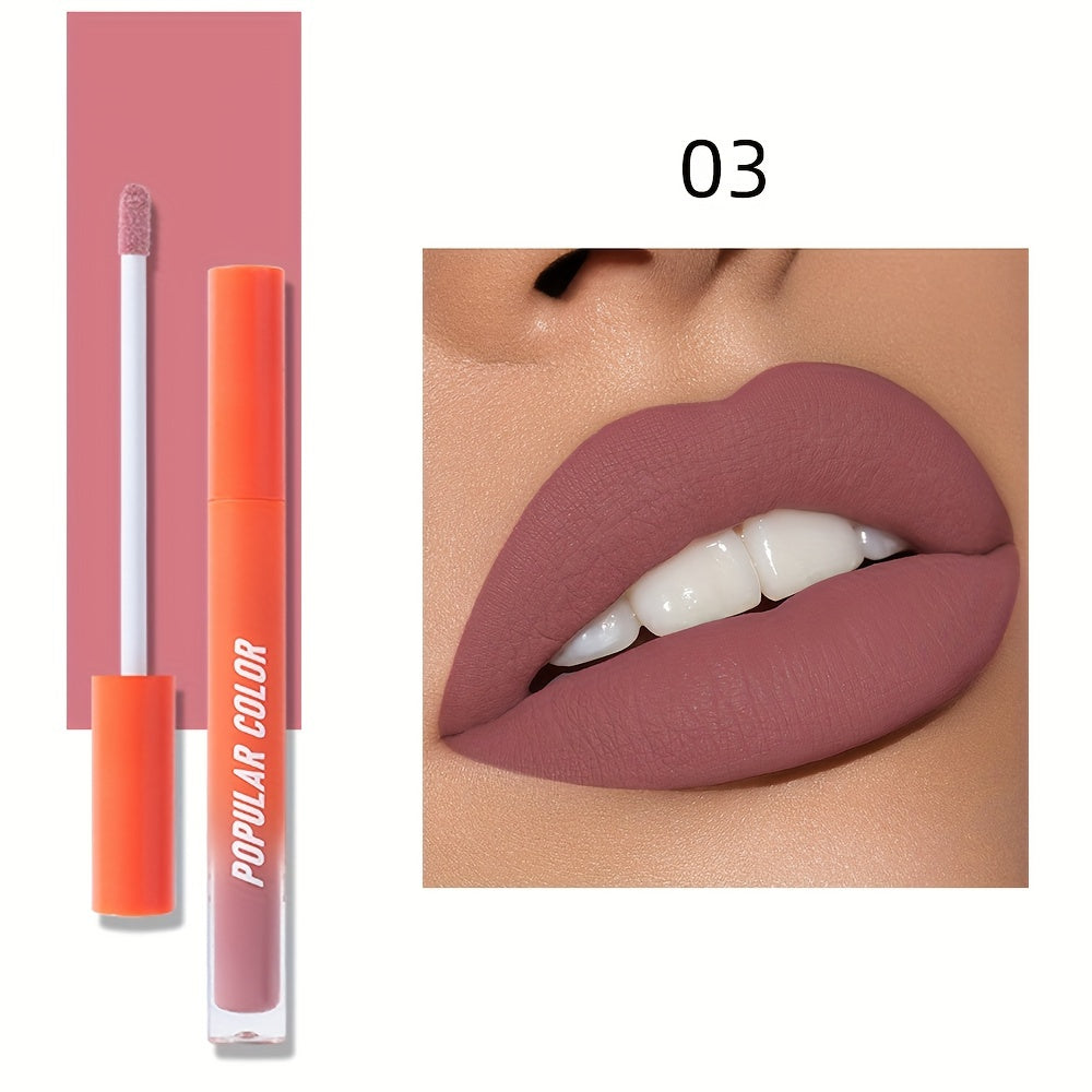Beauty Matte Lip Gloss Glitter 19 Colors Long Lasting Moisturizing Liquid Makeup Rouge Lip Glaze Cosmetic, Liquid Lipstick, Lip Makeup For Music Festival