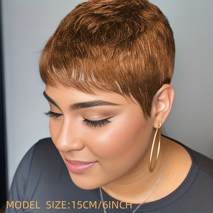 Short Pixie Cut Wigs Human Hair Glueless